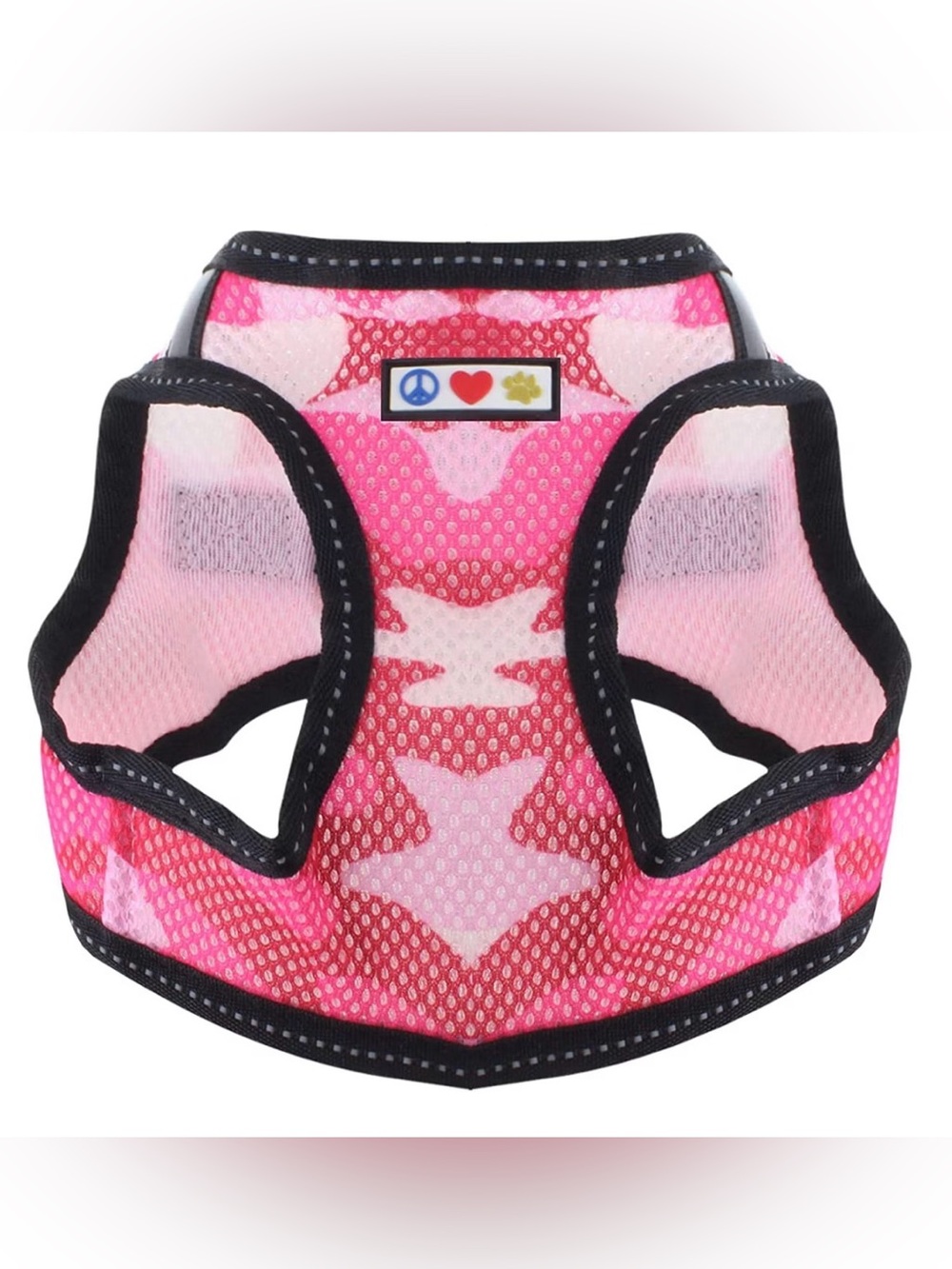 Pawtitas Reflective Mesh Dog Harness, Camouflage Pink, Medium